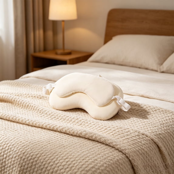 Travel Pillow,Integrated Mask Attachment Combines Neck Support and Full Light Blockage In One Unit,Memory Foam U Shaped Cushion for Airplane Ride and Office Midday Nap Relaxation(Beige)