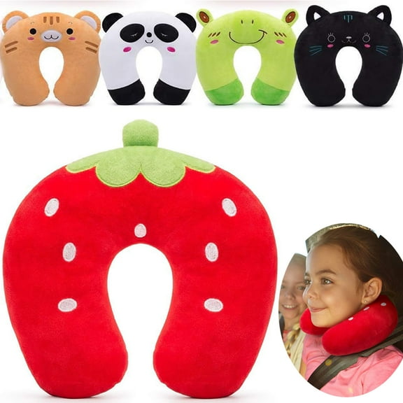 Travel Pillow for Kids Toddlers - Soft Neck Head Chin Support Pillow,Cute Animal,Comfortable in Any Sitting Position for Airplane,Car,Train,Children Gift