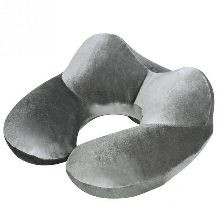 1pc Inflatable Camping Pillow, Multi-functional Travel Pillow & Inflatable Lumbar  Pillow, Grey Size(l)