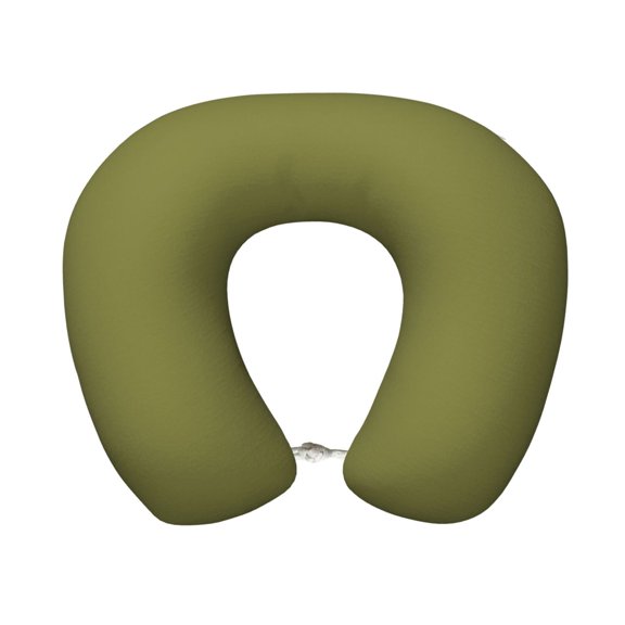Travel Pillow Memory Foam, Head Neck Support Airplane Pillow For Traveling, Car, Home, Travel Neck Flight Pillow 12 Inches Army Green