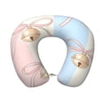 thumbnail image 1 of Travel Pillow Memory Foam, Head Neck Support Airplane Pillow For Traveling, Car, Home, Travel Neck Flight Pillow 12 Inches Bows And Bells, 1 of 8