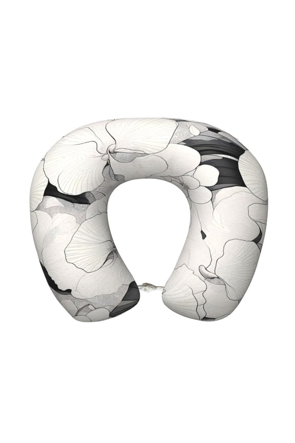 Travel Pillow Memory Foam, Head Neck Support Airplane Pillow For Traveling, Car, Home, Travel Neck Flight Pillow 12 Inches Darkorchid Geometric Lines Hand-Drawn Sketch_2