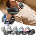 thumbnail image 1 of Travel Pillow Memory Foam Neck Support with Adjustable Strap Detachable Washable Cover Soft Comfortable Nap Pillow for Living Room Bedroom, 1 of 5