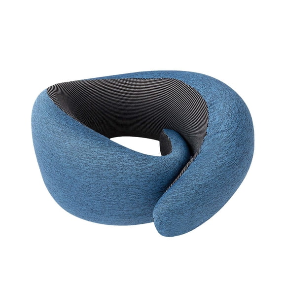 Travel Pillow Portable Adjustable Neck Pillow with 360° Head Support for Travel Comfort on Planes Trains and Cars,12.59*10.23*5.51 in,Blue