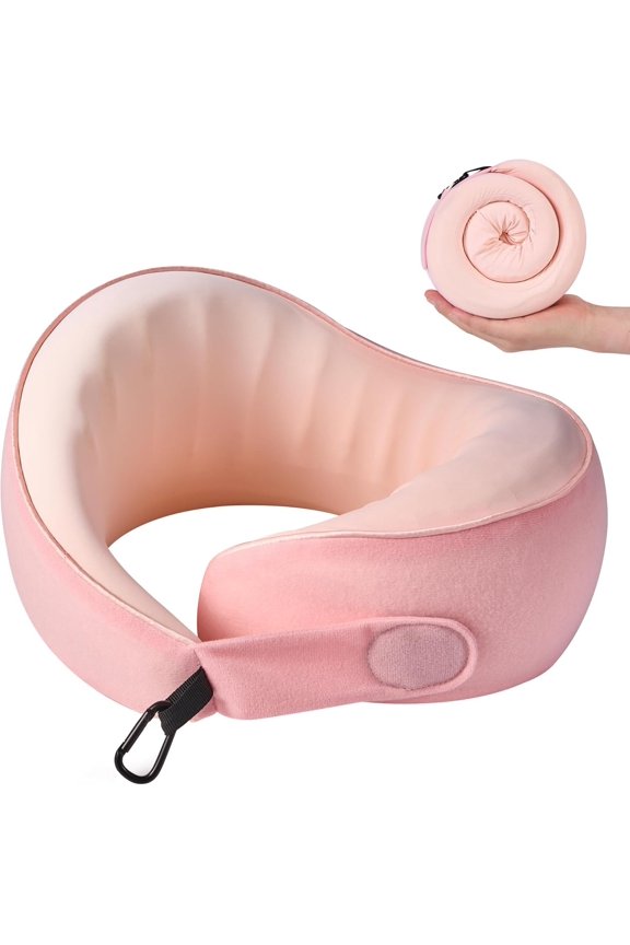 Travel Pillow,  Pure Memory  Travel  Pillow Airplane  Support  Design for Traveling Suitable for Airplanes,Offices and -Cooling Silk Light