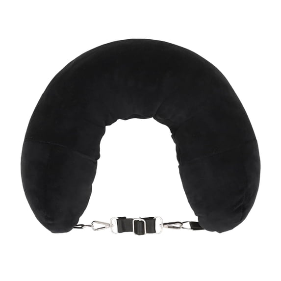 Travel Pillowcase Stuffable Neck Pillow with Zipper Storage Compartment Soft Velvet Carry On Essential for Flight Car Train Camping, 35.4x7.1inch