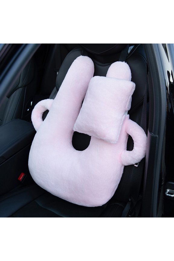 Travel Pillows for Car Back Seat U Shaped Travel PillowCushion Car Pillow for Family Sleeping Airplane Adults and Head Neck and Body Support Long Distance Journey Accessories,Pink