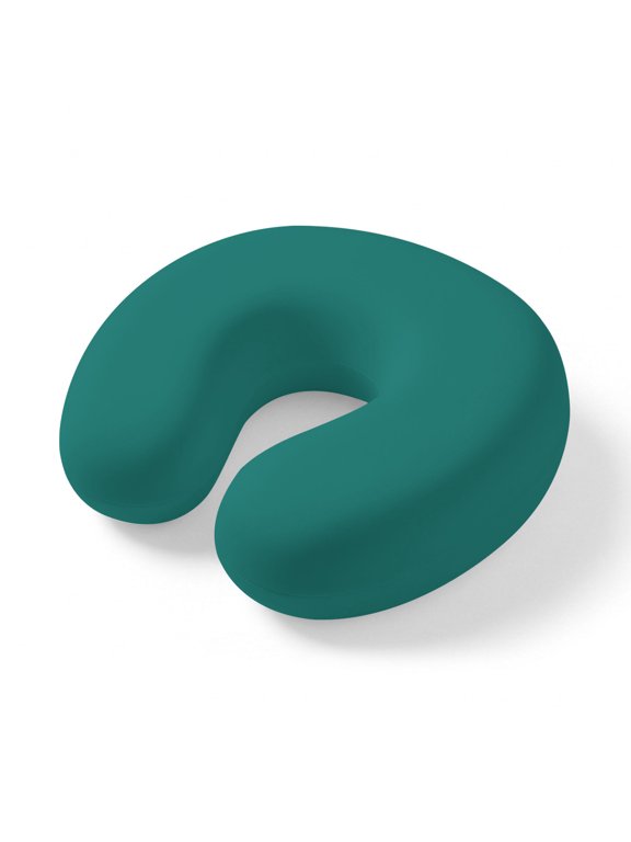Travel Pillows U Shape Memory Foam Green Plane Neck Pillows Head Support Comfort Portable Solid Green Color Headrest Neck Pillow for Airplane Car Office Home Chair Sleeping Napping Rest