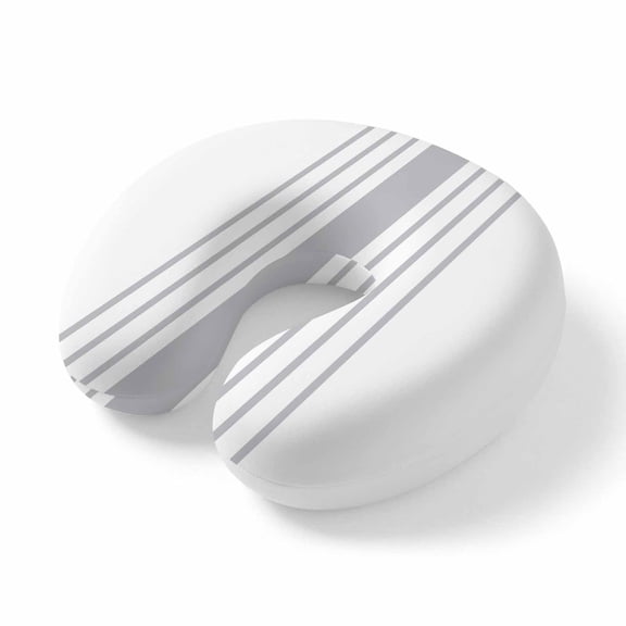 Travel Pillows U Shape Memory Foam Grey Stripes Plane Neck Pillows Head Support Comfort Portable Vertical Striped Lines Headrest Neck Pillow for Airplane Car Office Home Chair Sleeping Napping Rest