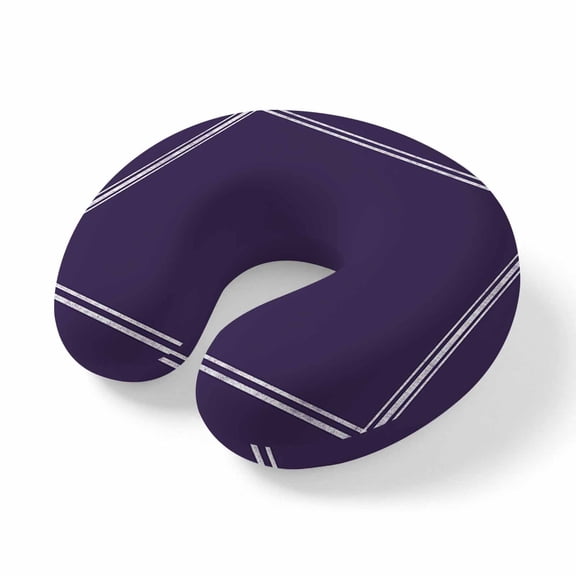 Travel Pillows U Shape Memory Foam Solid Color Plane Neck Pillows Head Support Comfort Portable Dark Purple Headrest Neck Pillow for Airplane Car Office Home Chair Sleeping Napping Rest