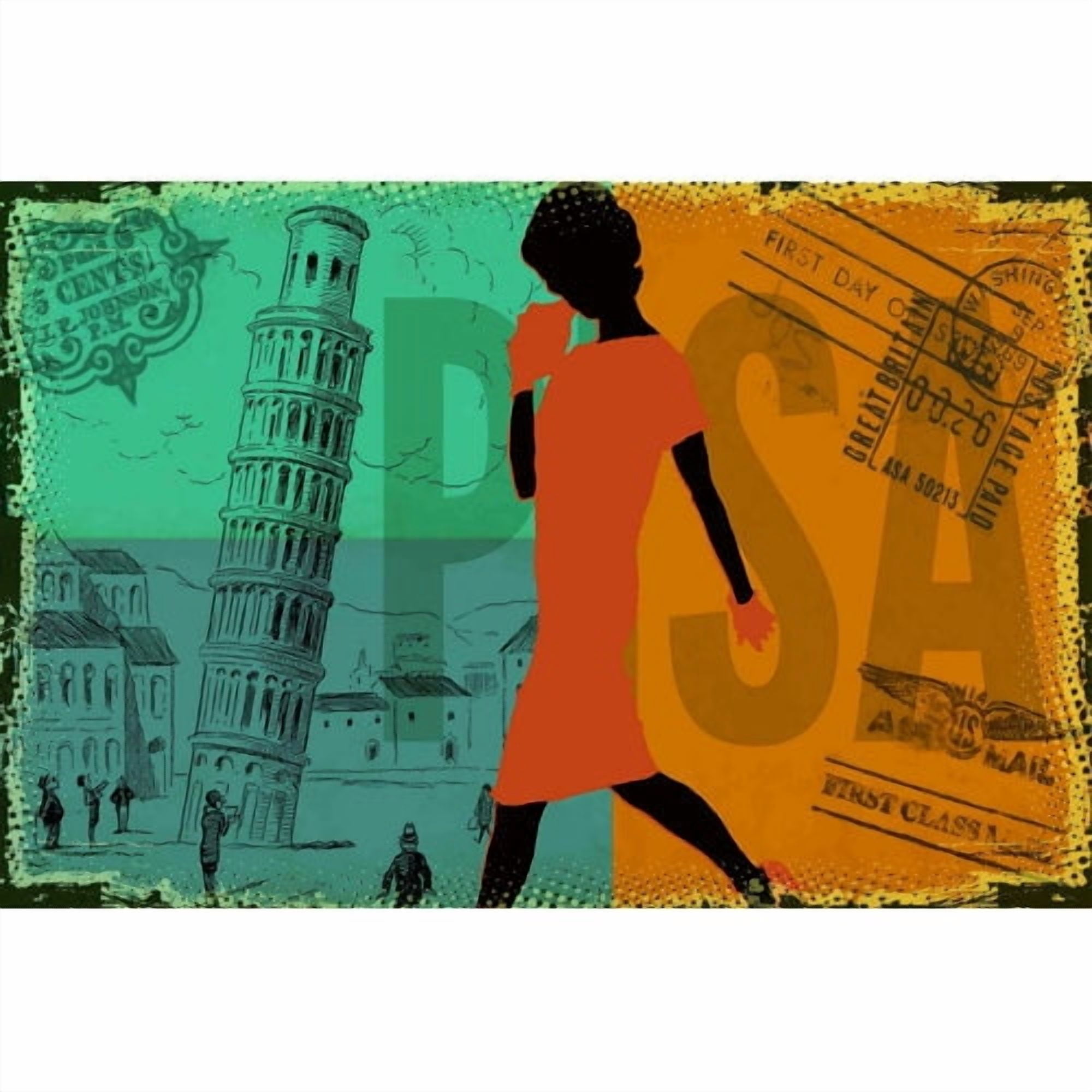 "Travel Pisa" Painting Print on Wrapped Canvas