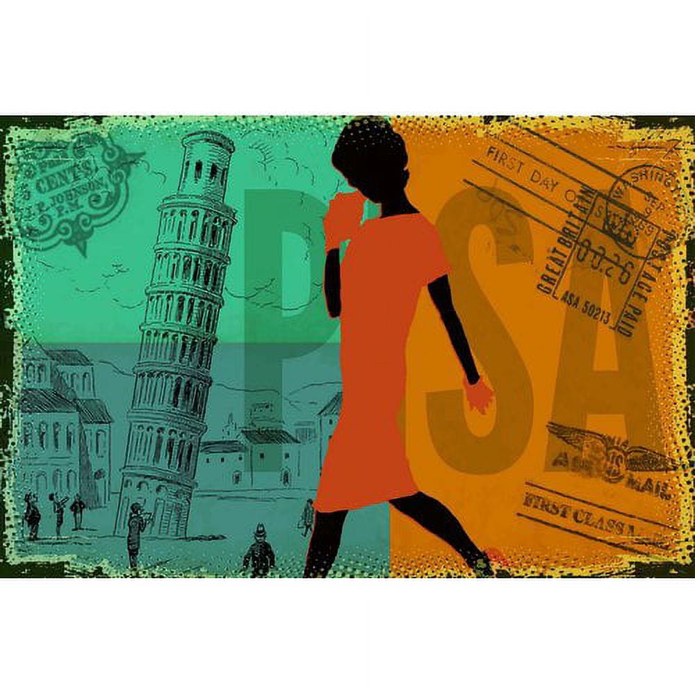 "Travel Pisa" Painting Print on Wrapped Canvas