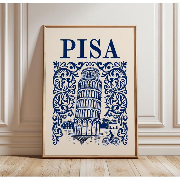 Travel Pisa Tower Italy Poster , Poster Print Only