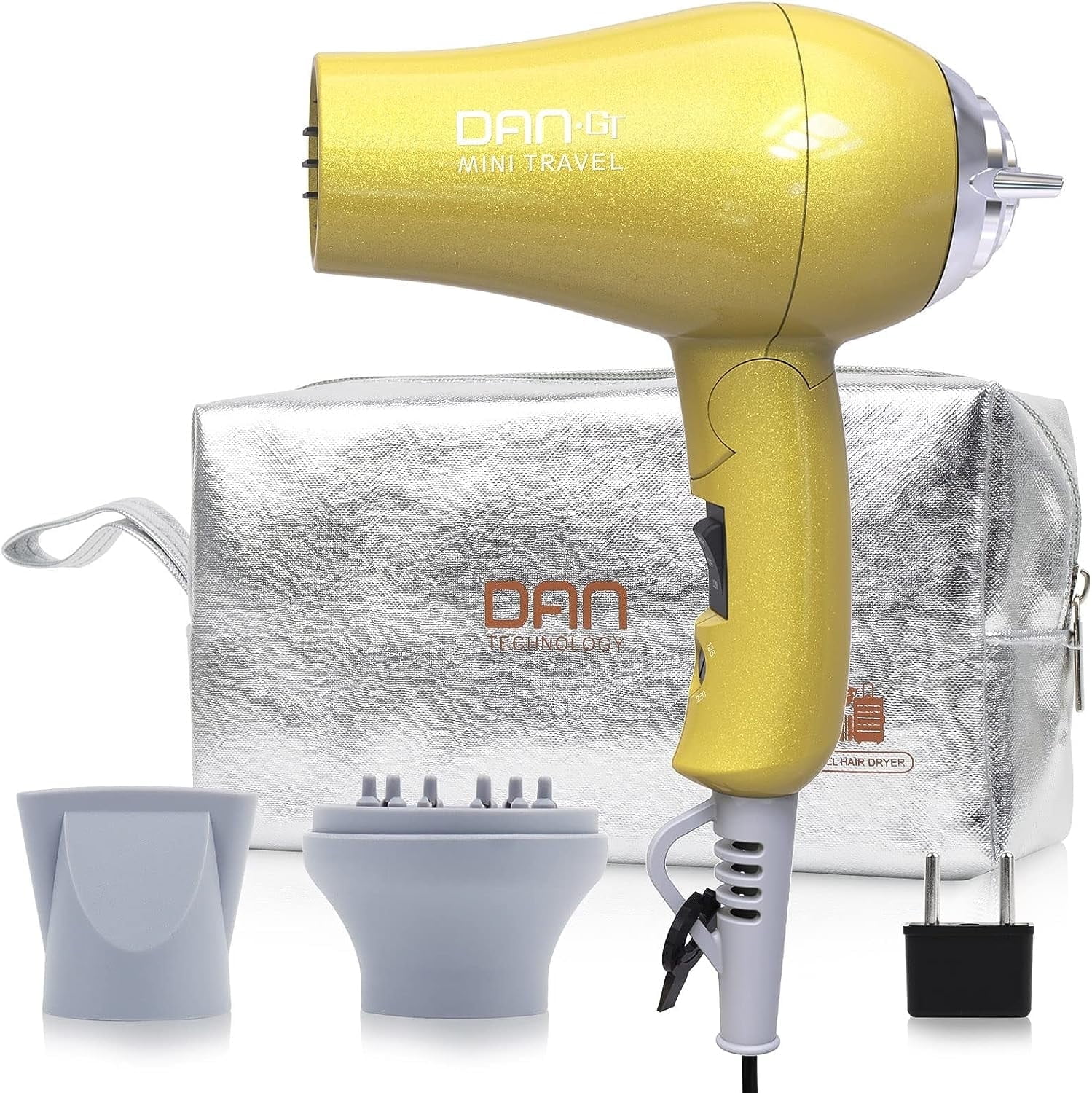 DAN Technology, Travel Foldable Hair Dryer, 125/250V Dual Voltage