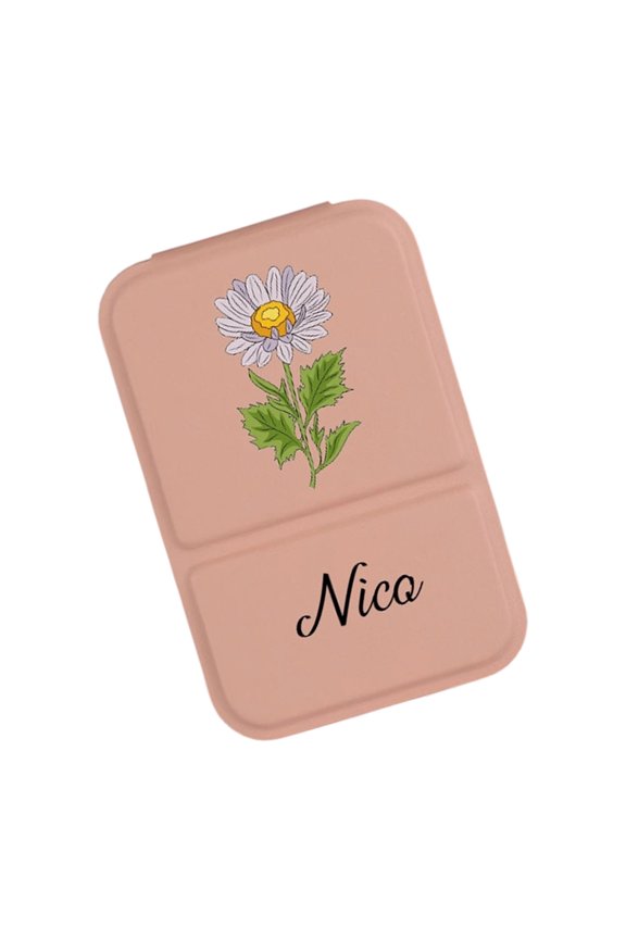 Travel Portable Foldable Vanity Mirrored With Adjustable Stand PU Leather Compact Handheld Cosmetic Pocket Mirrored Tool