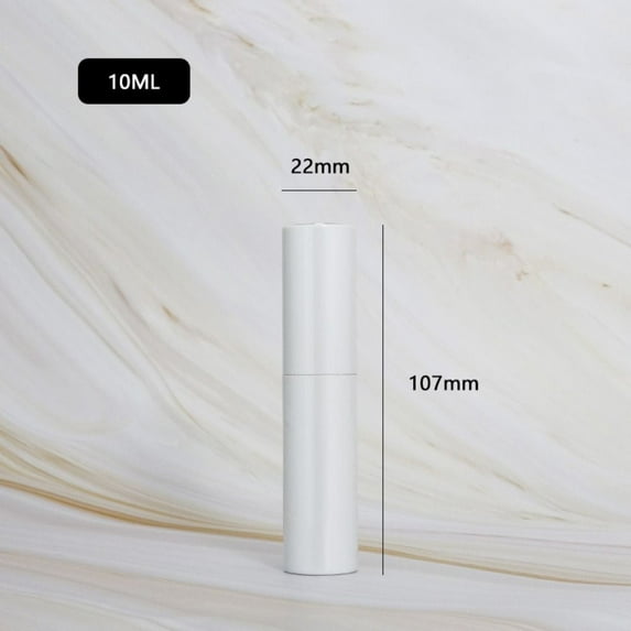 Travel Portable Refillable 10ml Mini Perfume Bottle Spray Rotating Bottle Empty Cosmetic Containers WHITE
