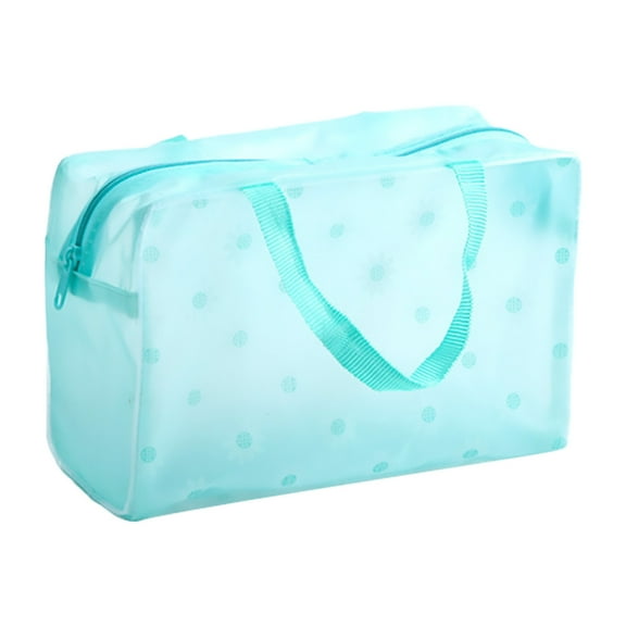Travel Portable Toiletry Bag Women's Makeup Bag Large Capacity Bath Waterproof Storage Bag Thickened Floral Transparent Organizing Bag
