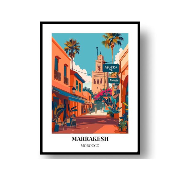 Travel Poster: Marrakesh Morocco