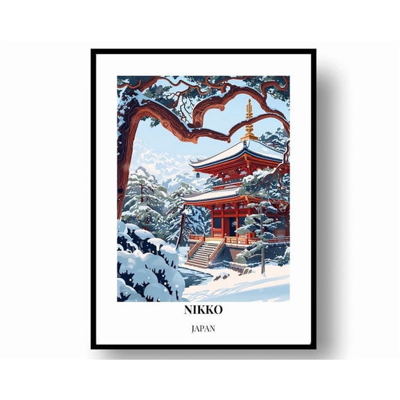Travel Poster: Nikko Japan Scene