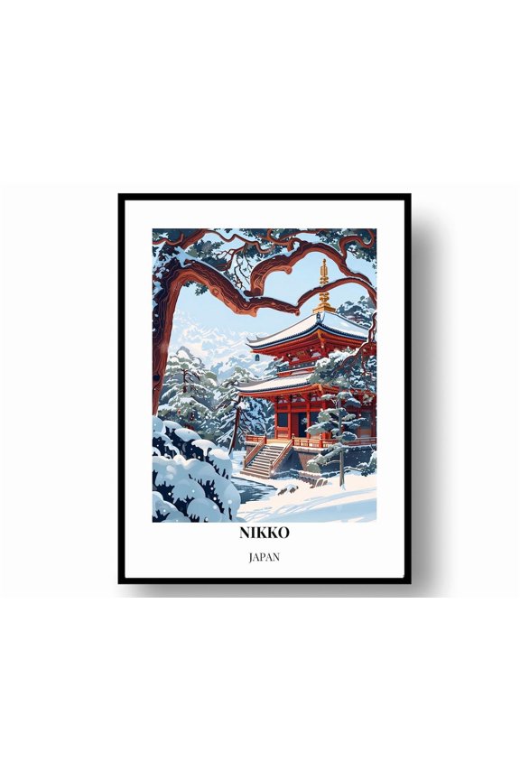 Travel Poster: Nikko Japan Scene