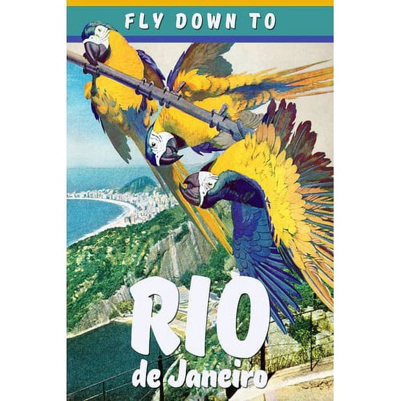 "Travel Poster Rio" Painting Print on Wrapped Canvas