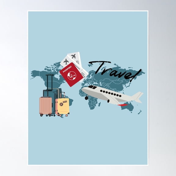 Travel Poster Wall Art, Modern Wall Decor, 12x18 UNFRAMED