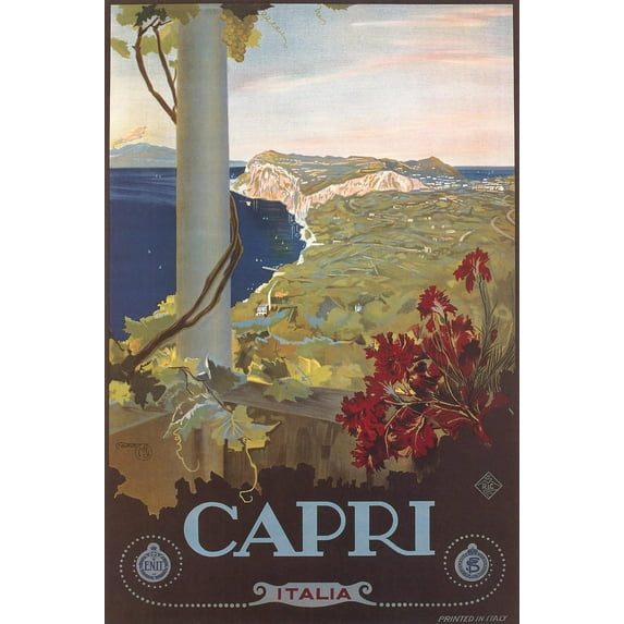 Art.com Travel Poster for Capri Art Print, 24" x 36"