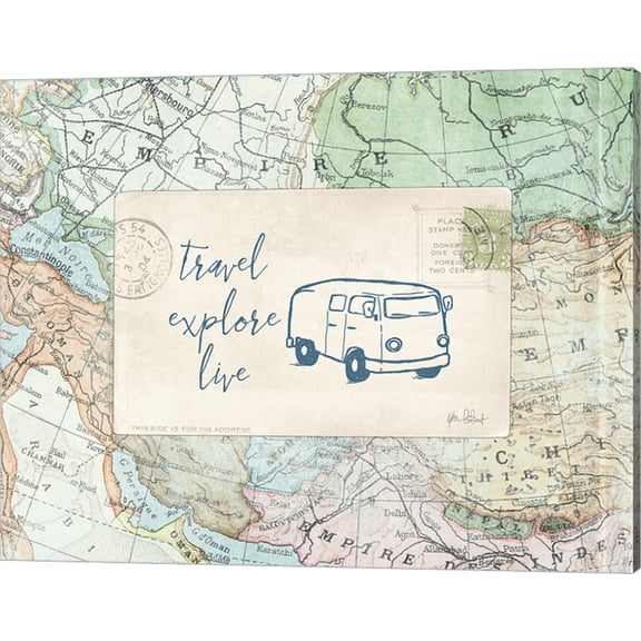 Travel Posts II by Katie Pertiet, Canvas Wall Art, 20W x 16H