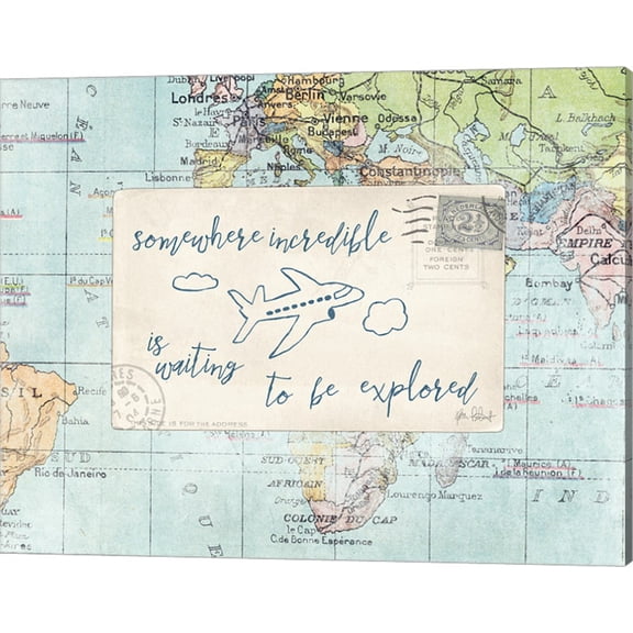 Travel Posts IV by Katie Pertiet, Canvas Wall Art, 20W x 16H