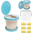 thumbnail image 1 of Travel Potty for Toddler, Portable and Foldable Toilet, Apply to Seat Emergency Toilet for Car, Camping, Outdoor, Indoor (grey, small), 1 of 10