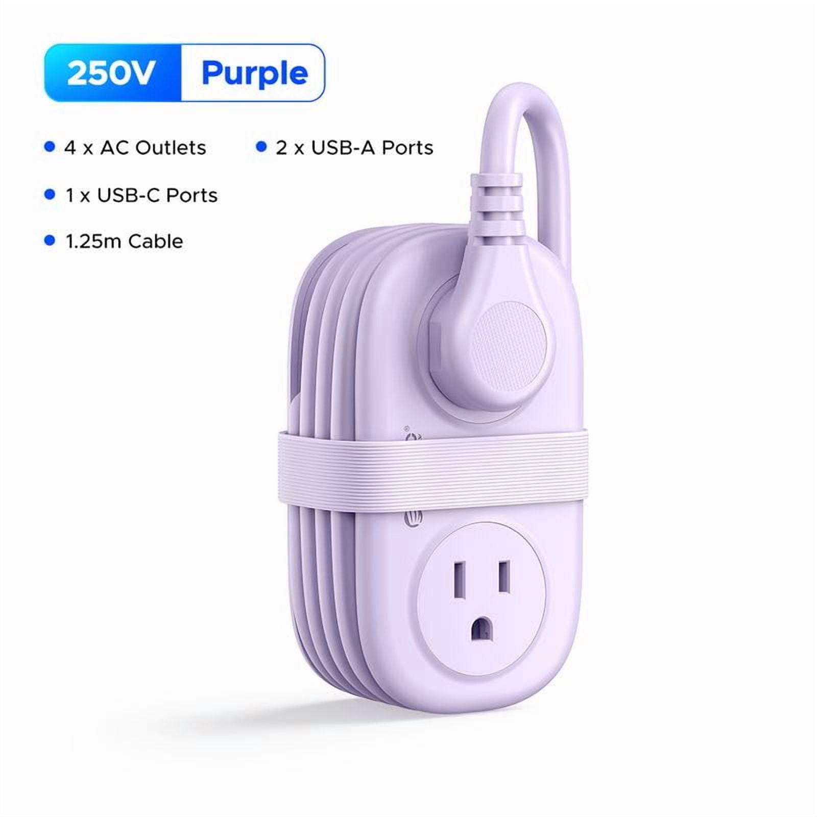 Travel Power Strip, ORICO 4 Outlets 3 USB Ports (1 USB C) with 4FT Wrapped Short Extension Cord Small Power Strip, Compact for Hotel Travel Essentials Cruise Approved