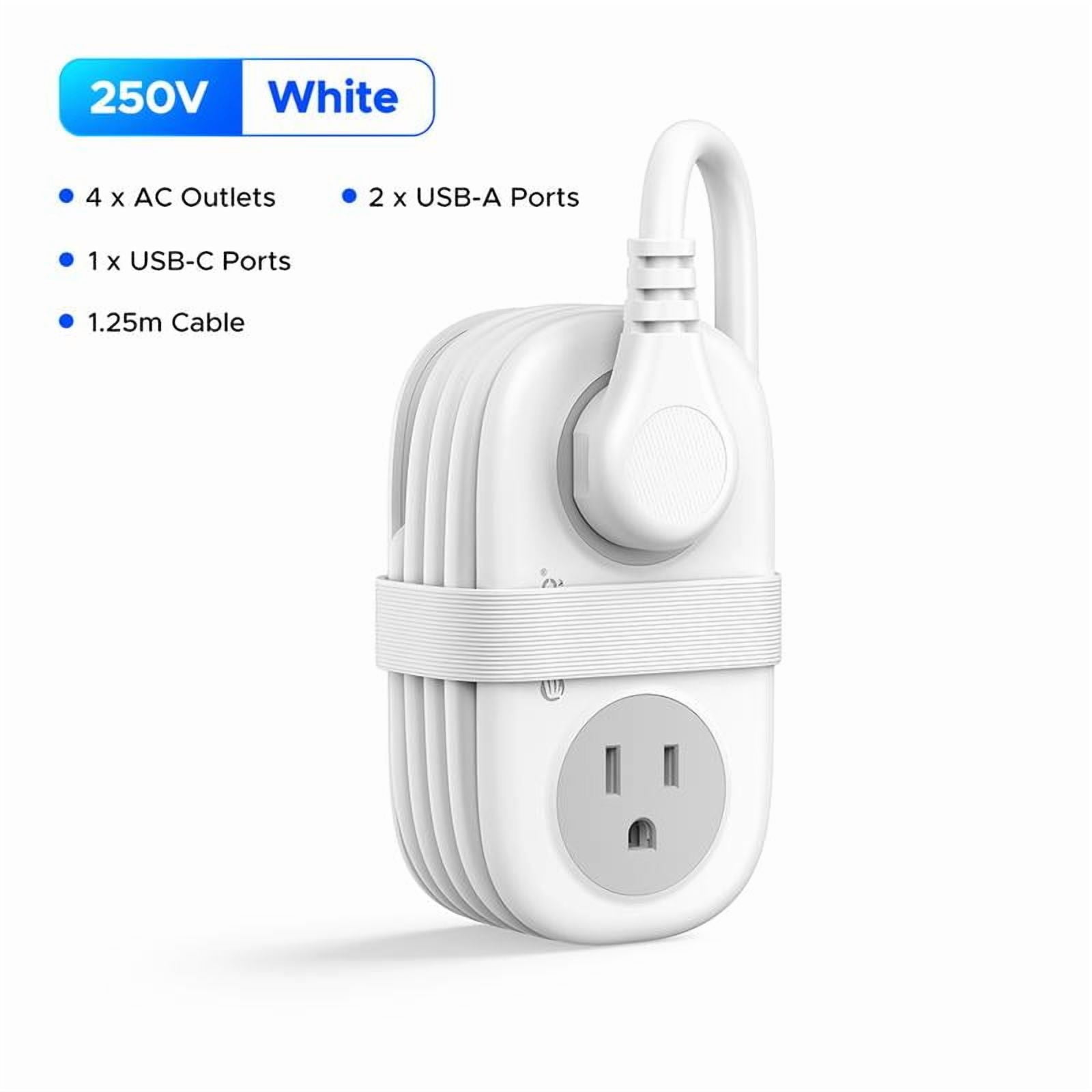 Travel Power Strip, ORICO 4 Outlets 3 USB Ports (1 USB C) with 4FT Wrapped Short Extension Cord Small Power Strip, Compact for Hotel Travel Essentials Cruise Approved