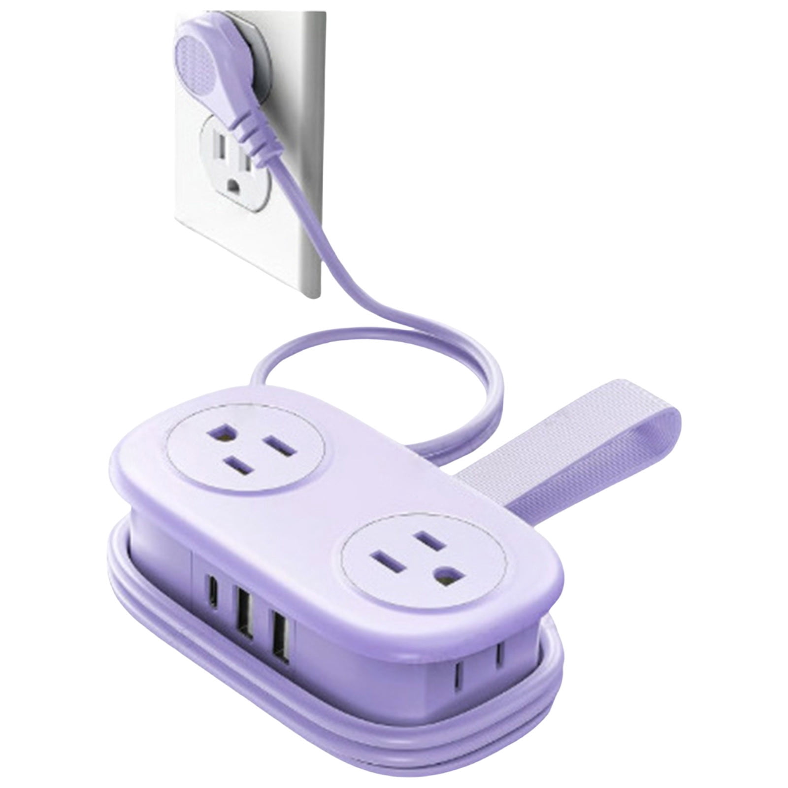 Travel Power Strip, Travel Extension Cord, Mini Extension Cord with 4 Outlets 3 USB Ports (1 USB C) with 4FT Wrapped Short Extension Cord Small Power Strip, Suitable for Home Hotel Travel