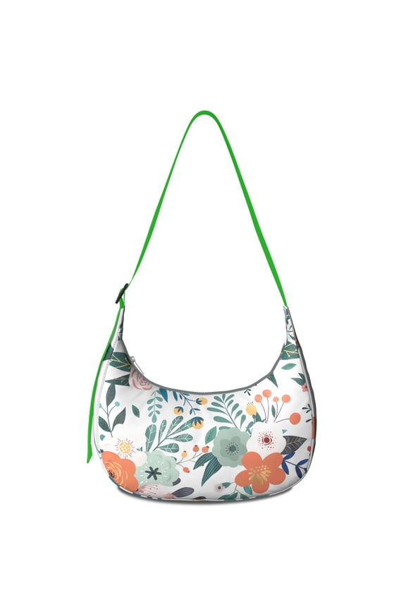 Travel Purse for Women – Durable Nylon Fabric, Retro Floral and Bee Artwork, Artistic Botanical Garden Print, Water-Resistant Spacious Purse for Country and Farmhouse Style
