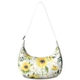 thumbnail image 1 of Travel Purse for Women – Durable Nylon Fabric, Yellow Sunflower and Bee Pattern, Boho Vintage Rustic Farmhouse Design, Large Capacity Crossbody Purse, 1 of 4