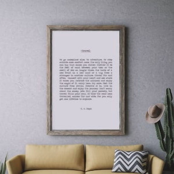 Travel Quote Wanderlust Poster, Poster Home Decor, Poster Only