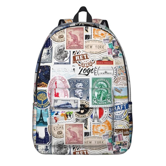 Travel Ready Backpack - Vintage Journey Themed Waterproof Bookbag, Durable Daypack with Adventure Design & Multi-Pockets (Perfect for Vacation)