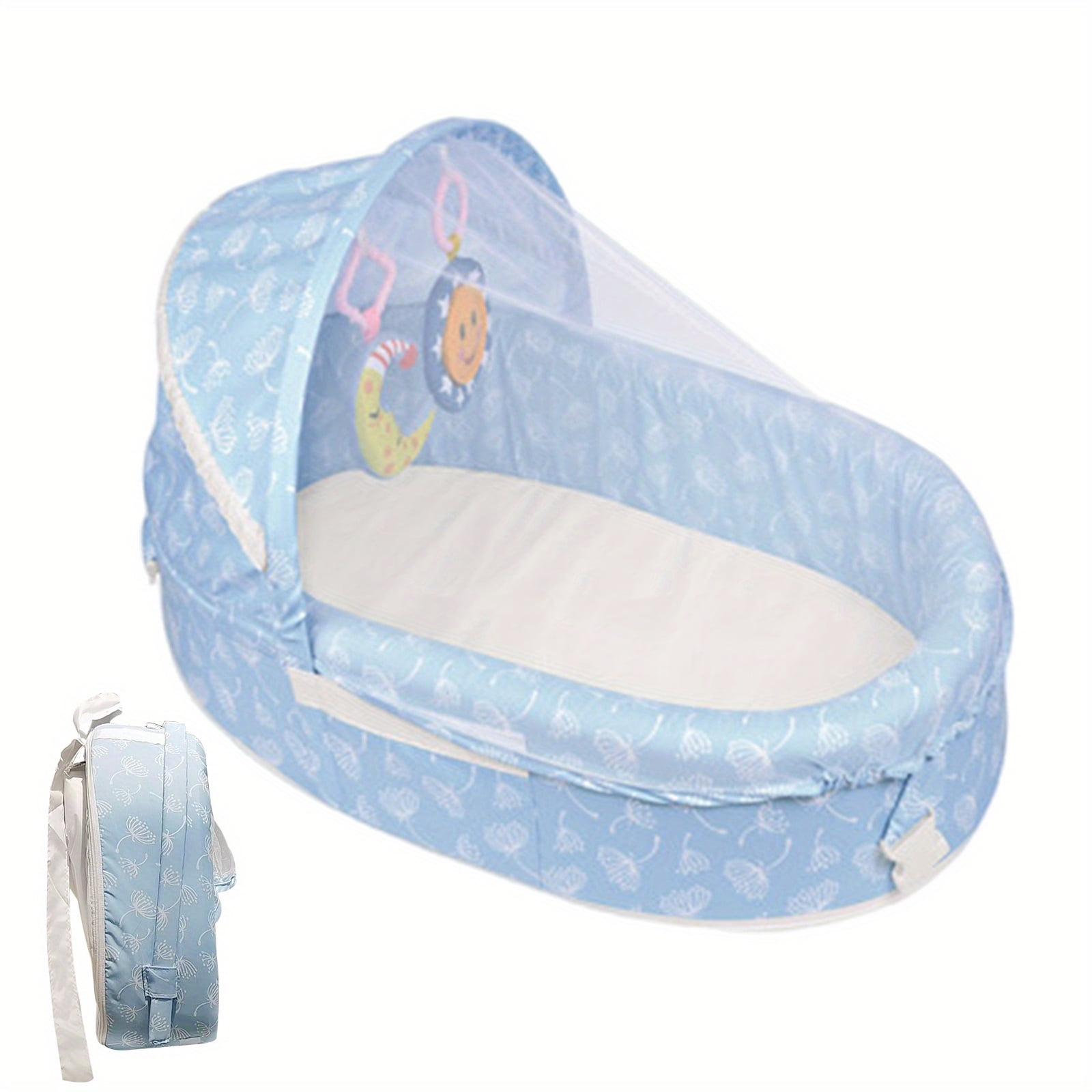 Travel Ready Portable Bassinet For Babies Foldable Sun Protection Breathable Mosquito Net Toys Halloween Thanksgiving And Christmas Gift Carnival Walmart