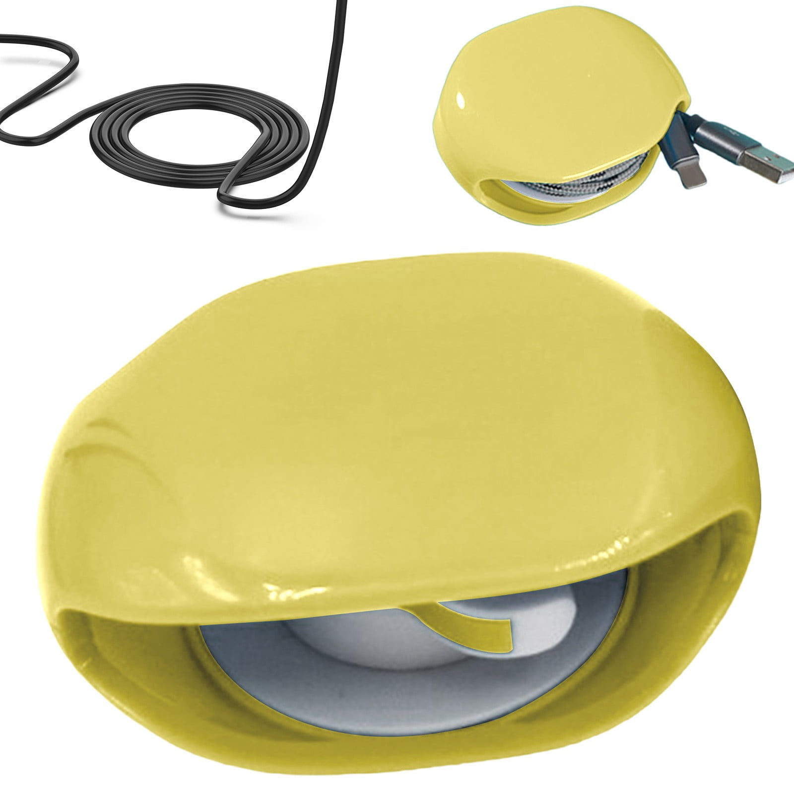 Travel-Ready Retractable Cable Organizer Reel for USB Cords, Compact ...