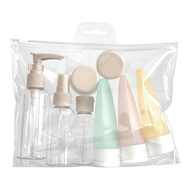 Travel Refillable Bottle Set Spray Lotion Shampoo Shower Gel Tube