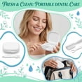 thumbnail image 1 of Travel Retainer and Denture Cleaning Box, Portable Braces Cleaner Case with Soaking Basket, Teeth Storage Container for Aligners and Mouth Guards, Easter Gifts, Clear, 1 of 5