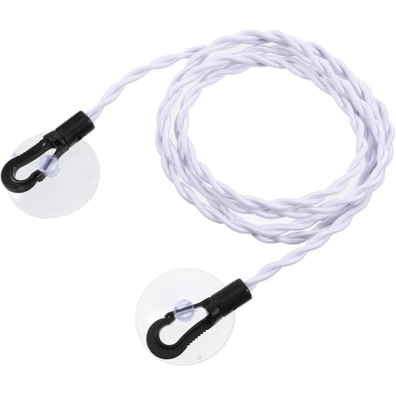 Travel Retractable Clothes Lines for Hanging Clothes Outside Bungee Cord Portable Retractable Clothesline with Hooks and Suction Cups Camping Accessories Cruise for Indoor Home Camping Travel, White