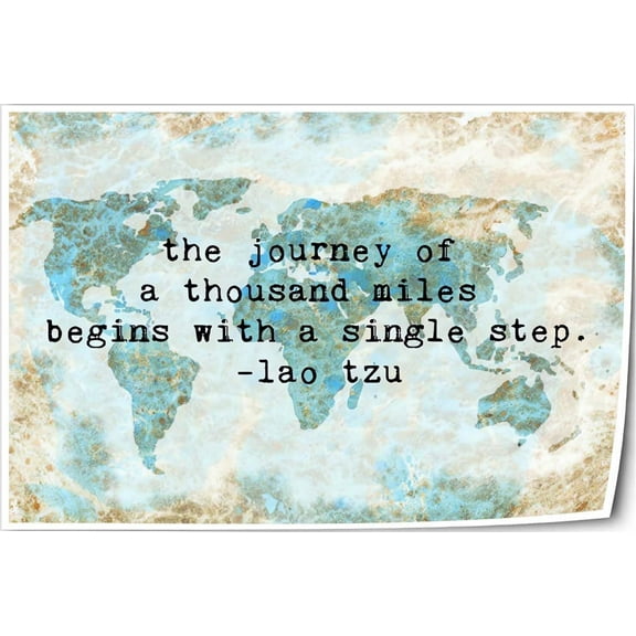 Travel Saying Poster Quote Wall Art Inspirational Quote Wall Decor Room Painting Hanging Rectangular Canvas for Bedroom Modern Home