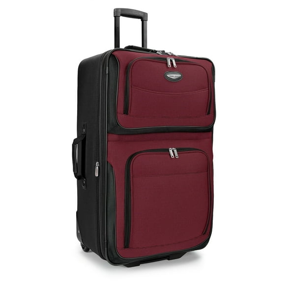 Travel Select Amsterdam Expandable Rolling Upright Luggage, Burgundy, 29" Checked Large