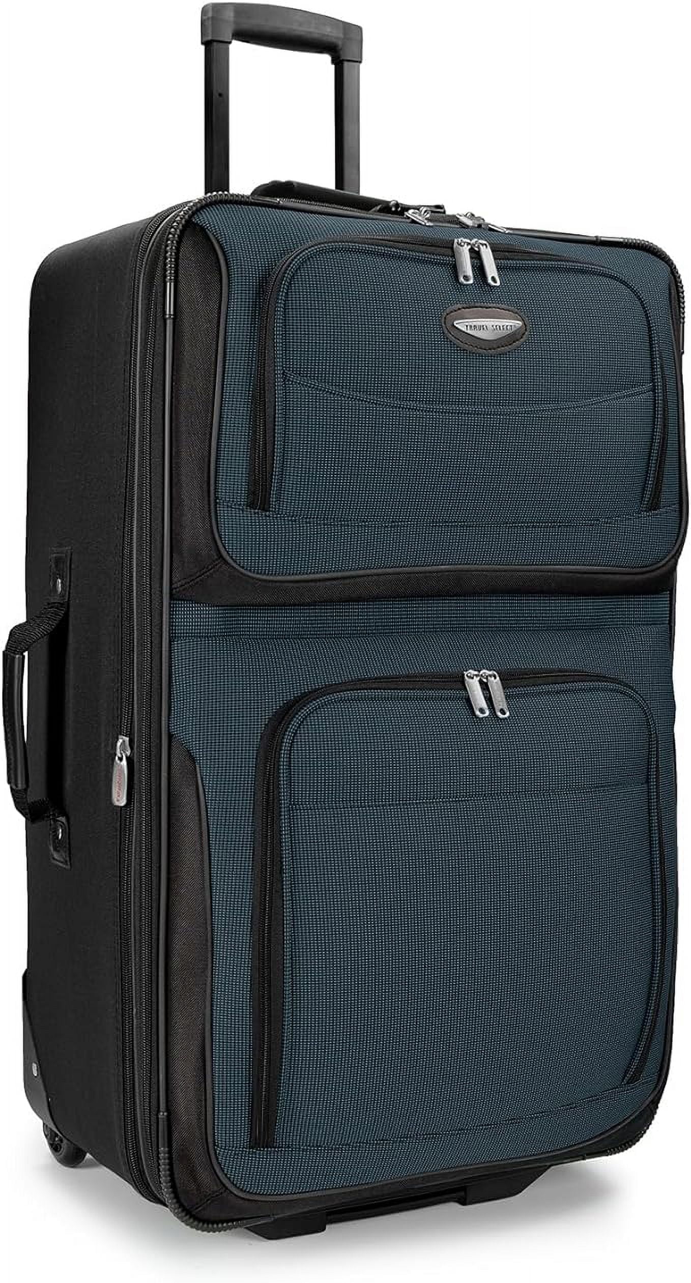Travel Select Amsterdam Expandable Rolling Upright Luggage, Navy, 29" Checked Large