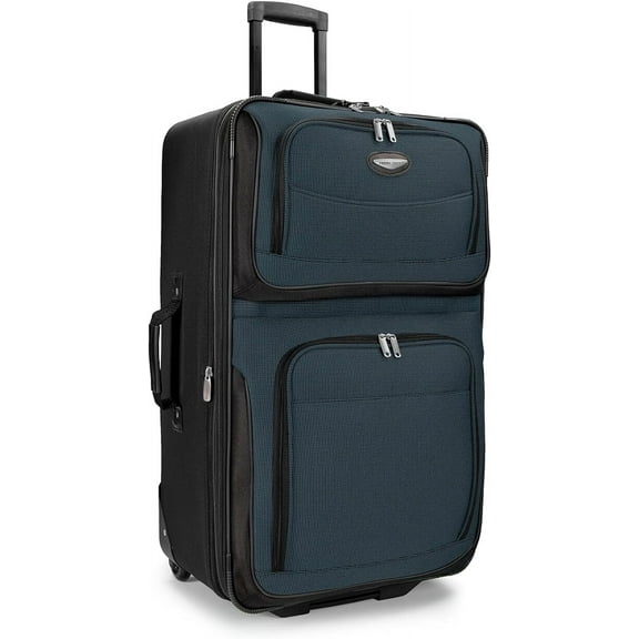 Travel Select Amsterdam Expandable Rolling Upright Luggage, Navy, 29" Checked Large