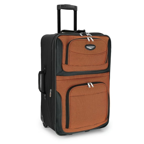 Travel Select Amsterdam Expandable Rolling Upright Luggage, Orange, 25" Checked Medium
