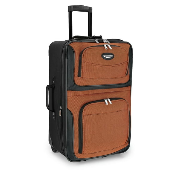 Travel Select Amsterdam Expandable Rolling Upright Luggage, Orange, 25" Checked Medium