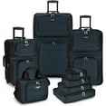 thumbnail image 1 of Travel Select Amsterdam Expandable Rolling Upright Luggage Set w/ Packing Cubes, Navy, 8-Piece Set, 1 of 7