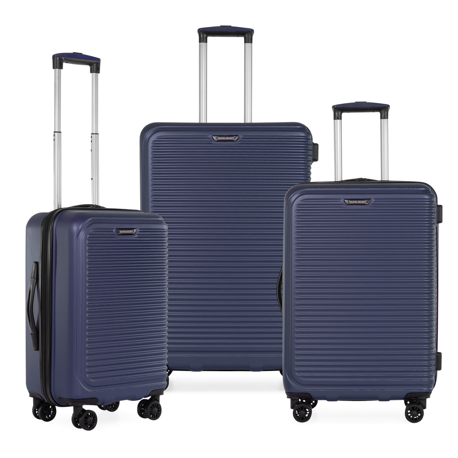 Travel Select Lightweight 3 Piece Hardside Spinner Suitcase Set, Large ...